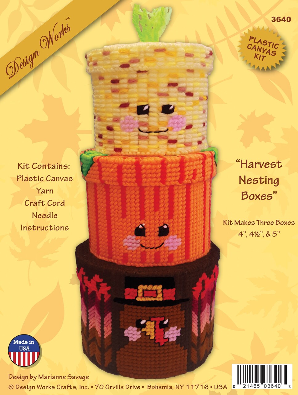 Design Works Plastic Canvas Wall Decor Kit Set Of 3-Harvest Nesting Boxes